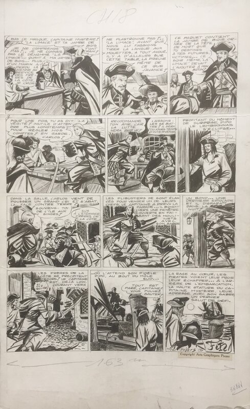 Capitaine Mystère par Max Lenvers, Marijac - Planche originale