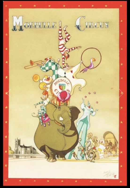 Moebulle Circus par Cyril Pedrosa - Illustration originale