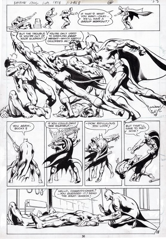 Michael Netzer, Joe Rubinstein, 1978-06 Netzer/Rubinstein: DC Special Series #15 p28 w. Batman - Planche originale