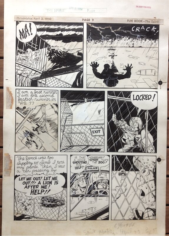 En vente - THE SPIRIT par Will Eisner - Planche originale