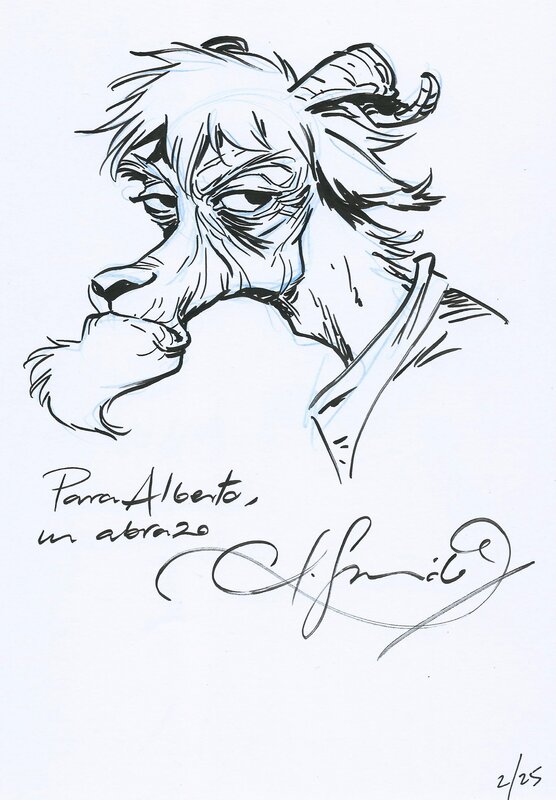 Blacksad (Faust) by Juanjo Guarnido - Sketch