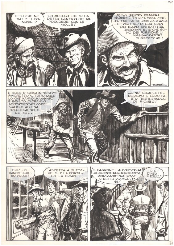 Guido Buzzelli, Tex - Planche originale (p.63) Tex il grande! - (1987) - Comic Strip