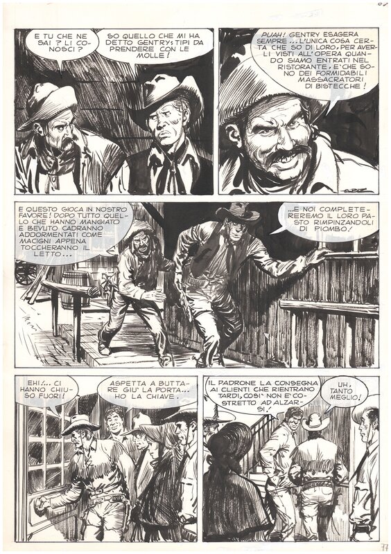 Guido Buzzelli, Tex - Planche originale (p.63) Tex il grande! - (1987) - Planche originale