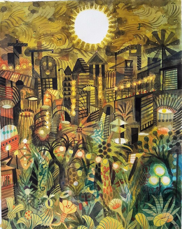Rhapsody in yellow par Brecht Evens - Illustration originale