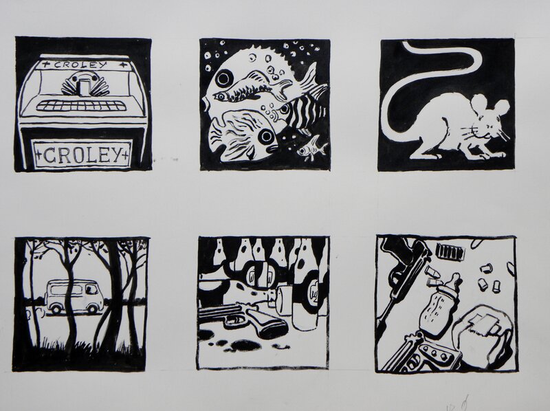 En vente - Le canard siffleur mexicain – 6 illustrations Page Chapitre – 14 – Pascal Rabaté - Illustration originale