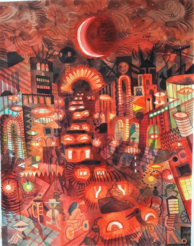 Rhapsody in red by Brecht Evens - Original Illustration