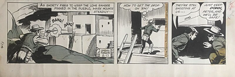 The Lone Ranger par Charles Flanders - Planche originale