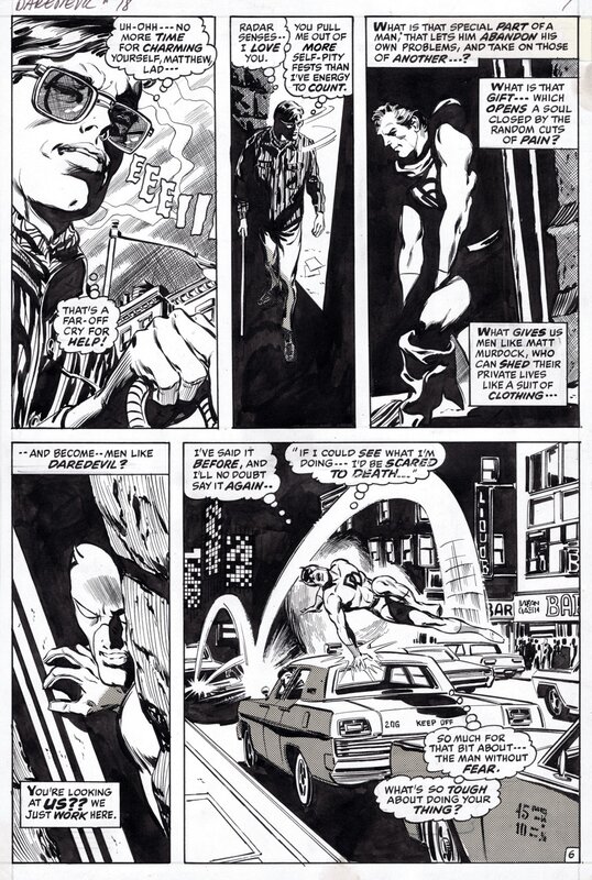 Gene Colan, Tom Palmer, 1971-07 Colan/Palmer: Daredevil #78 p06 - Planche originale