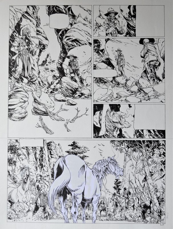 Tiburce Oger, La piste des ombres tome 1 planche 5 - Planche originale