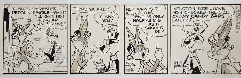 Bugs Buny strip par Ralph Reimdahl - Planche originale