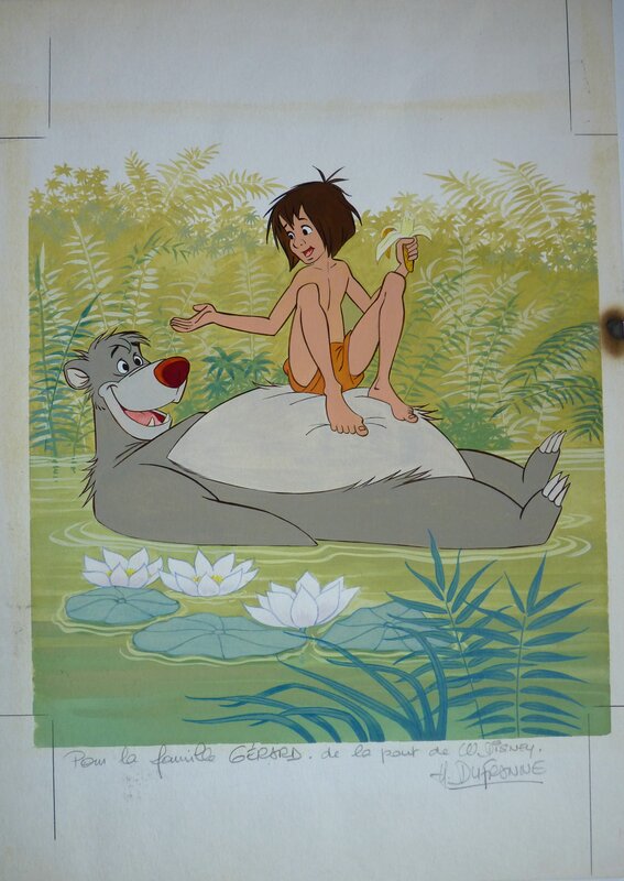 Henry DUFRANNE - LE LIVRE DE LA JUNGLE - Pour le Journal de Mickey ? - Illustration originale