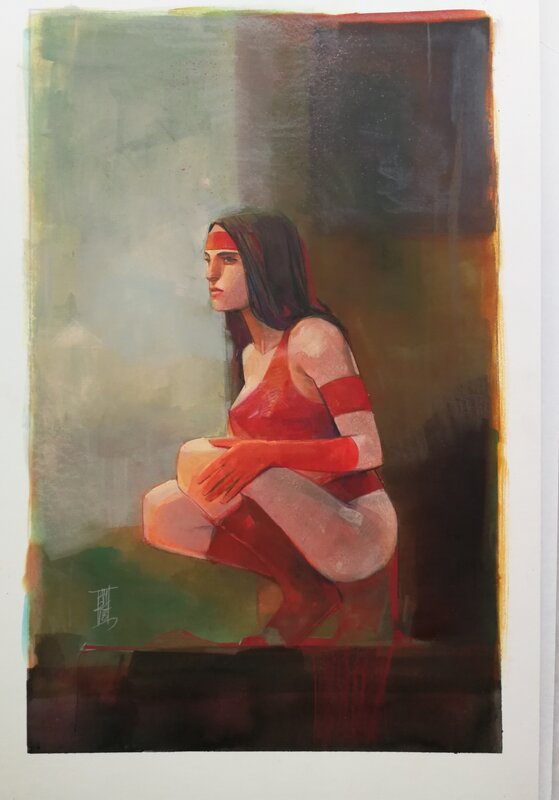 Elektra par Alex Maleev - Illustration originale