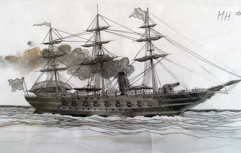 Thierry Gioux, HAUTEVILLE HOUSE : Le sloop de guerre CSS ALABAMA - Œuvre originale