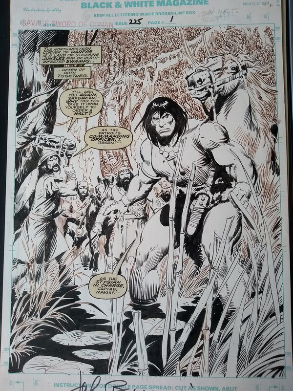 John Buscema, Savage Sword of Conan #225 - Original art