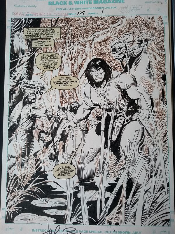 John Buscema, Savage Sword of Conan #225 - Original art