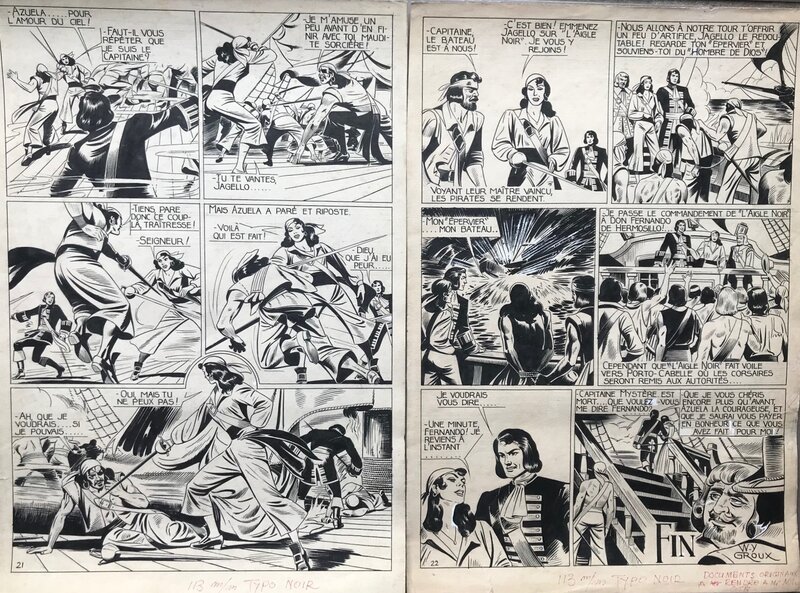 Willy et Yves Groux, Capitaine Mystère pl 21 et 22 (celle de fin) - Comic Strip