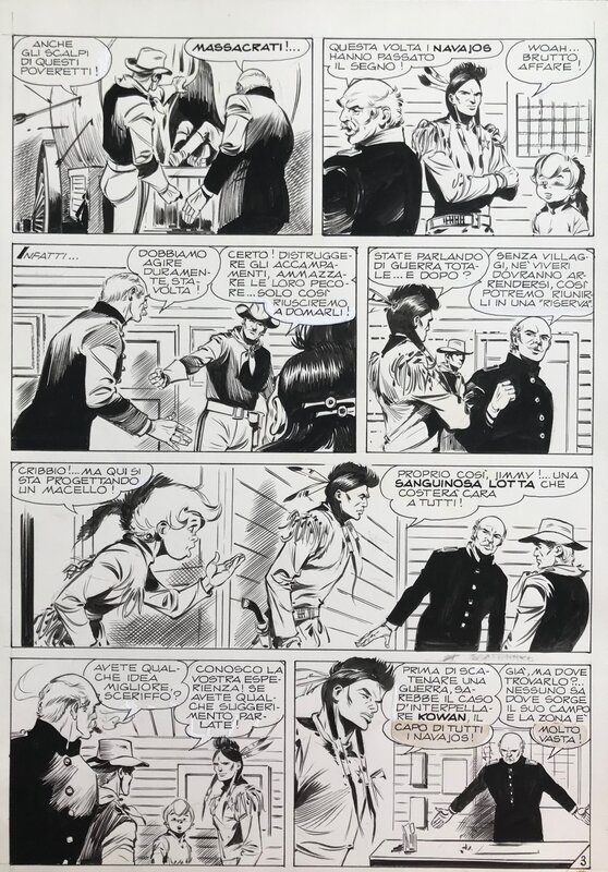 Guido Zamperoni, Thunga sheriff indien pl 3 - Planche originale