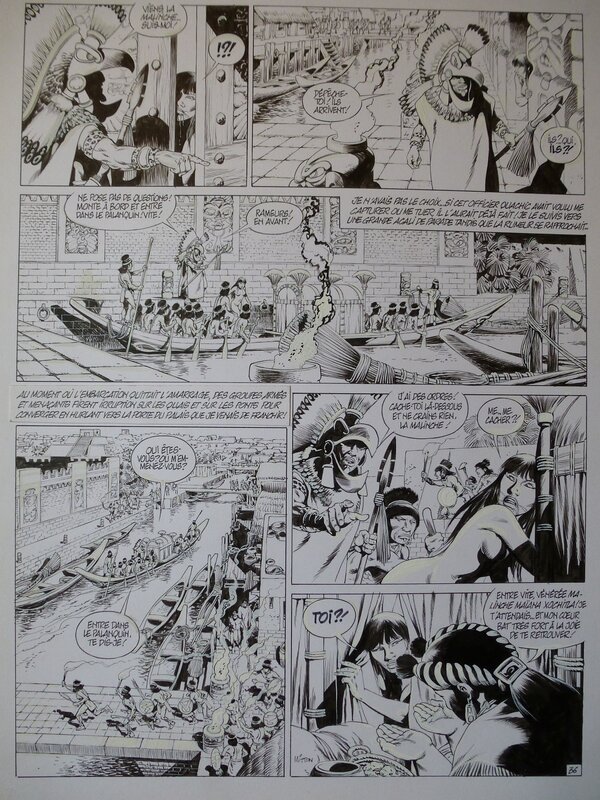 Jean-Yves Mitton, Quetzalcoatl tome 4 planche 36 - Planche originale