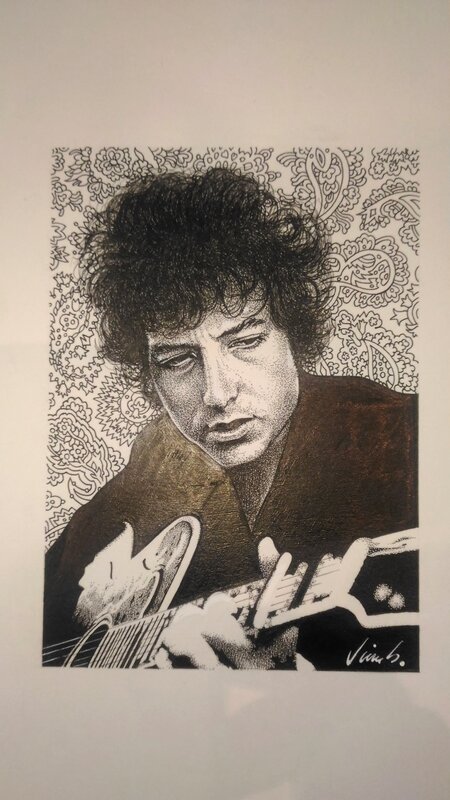 Bob Dylan par Jim blanchard - Illustration originale