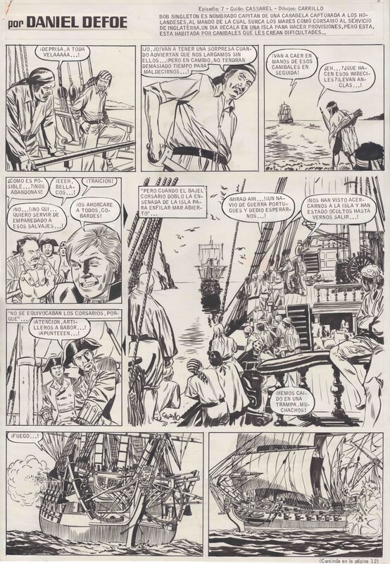 Antonio Pérez Carrillo, Las Aventuras del Capitan Singleton - Comic Strip