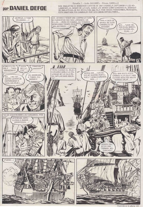 Antonio Pérez Carrillo, Las Aventuras del Capitan Singleton - Planche originale