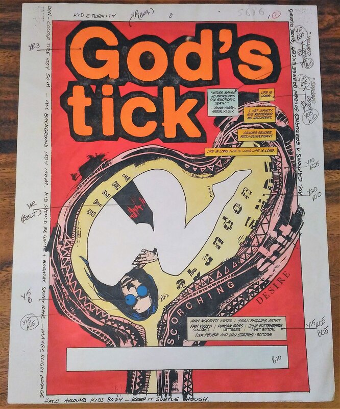 Sean Phillips, Ann Nocenti, Kid Eternity tome 8 - God's tick - planche de couverture - 1993 - Couverture originale