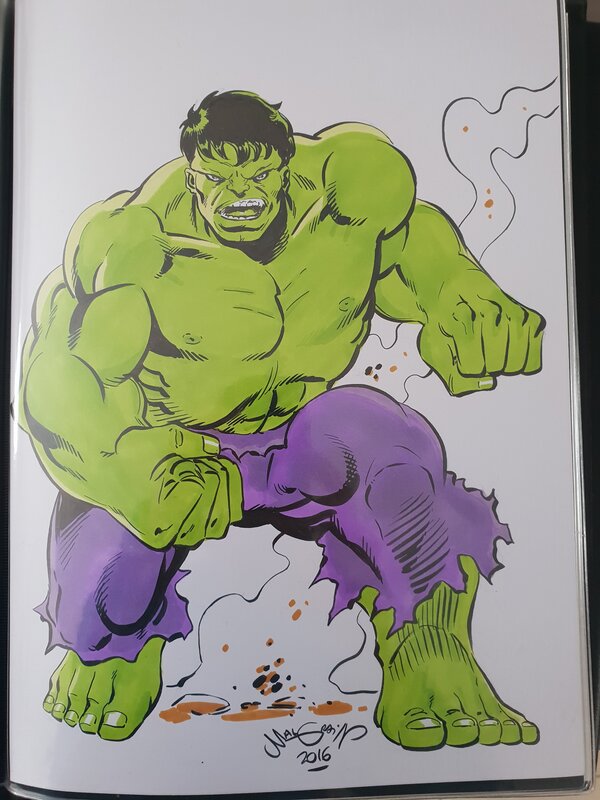Hulk par chris malgrain - Original Illustration