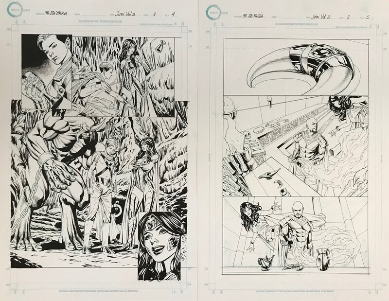 Michael Sta Maria, Jirni vol 3 issue 2 pages 4 & 5 - Planche originale