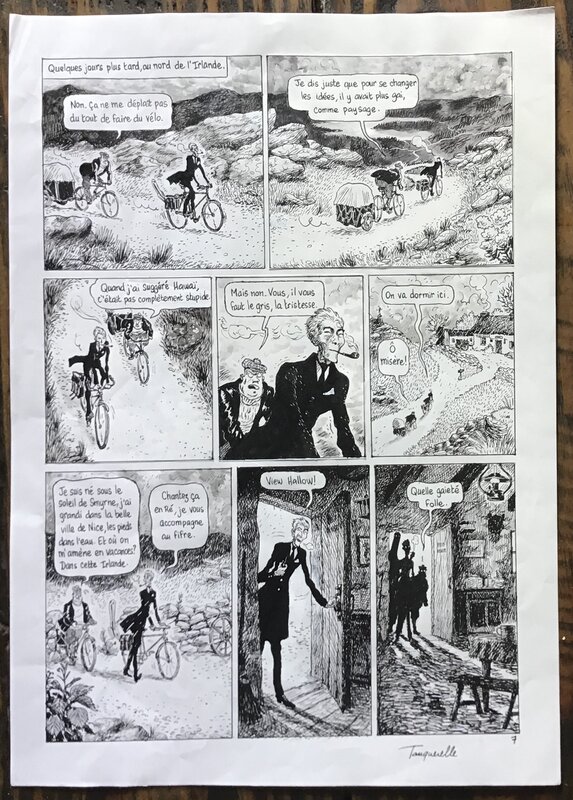 Hervé Tanquerelle, Joann Sfar, PROFESSEUR BELL pl.7 du tome 5 - Planche originale