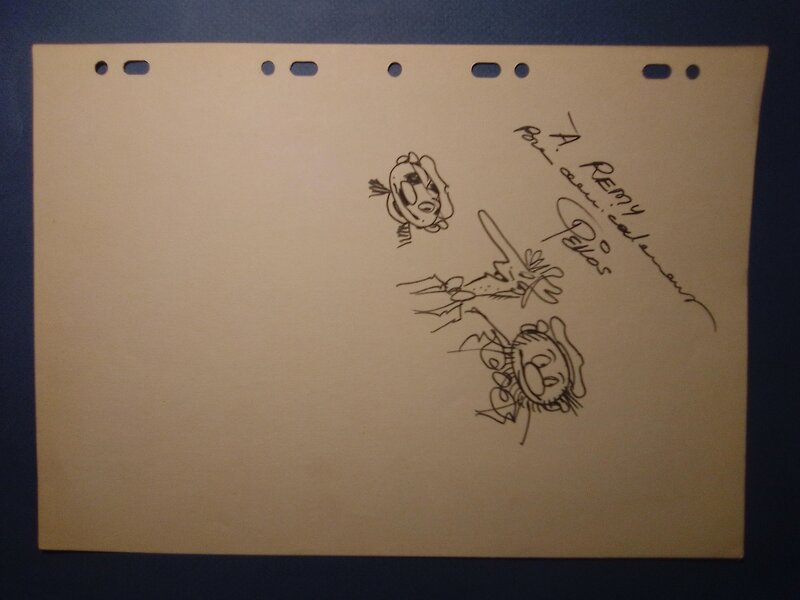 Dessin de René Pellos , festival de Chambéry 1978 - Dédicace