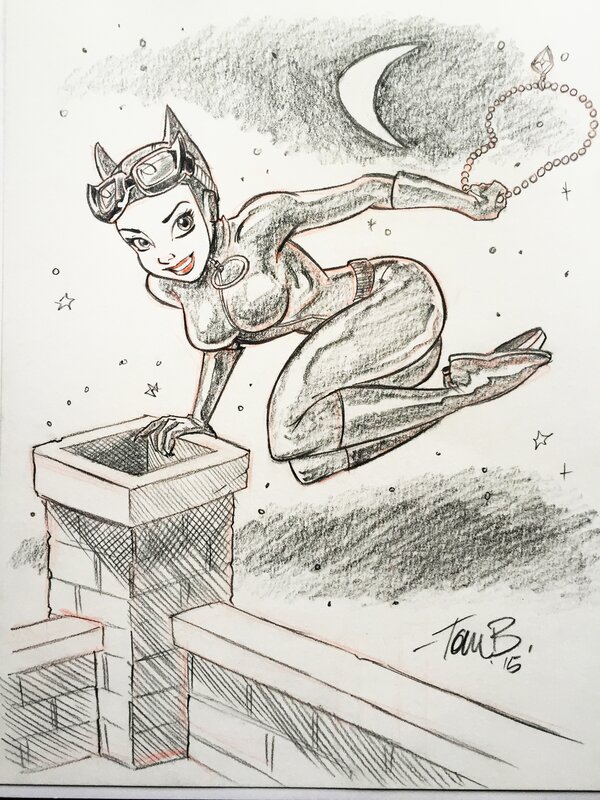 Catwoman par Tom Bancroft - Illustration originale