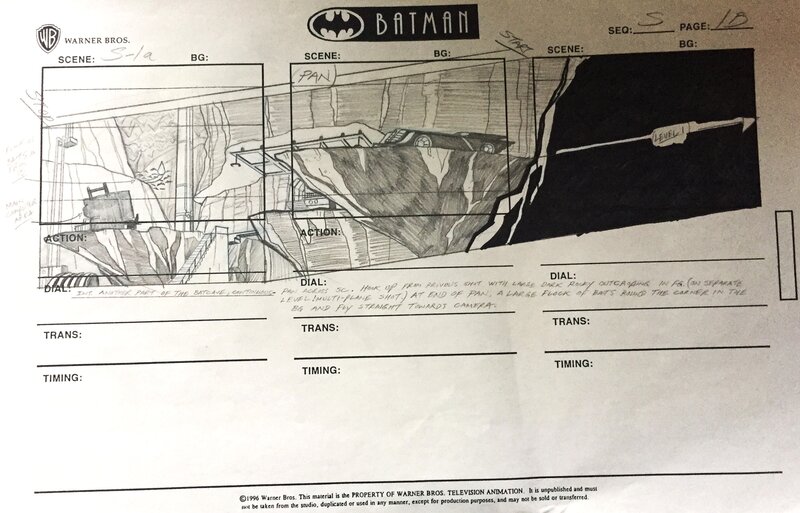 Storyboard Batman by Bruce Timm - Original art