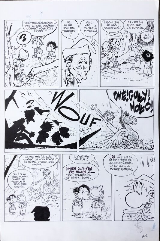 Alain Dodier, Makyo, GULLY - Le Poisson bleu - pl. 21 - Planche originale