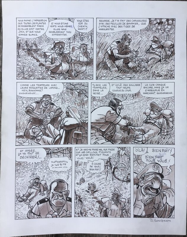 Daniel Goossens, DANS L'ENFER VERT - pl.2 - Planche originale
