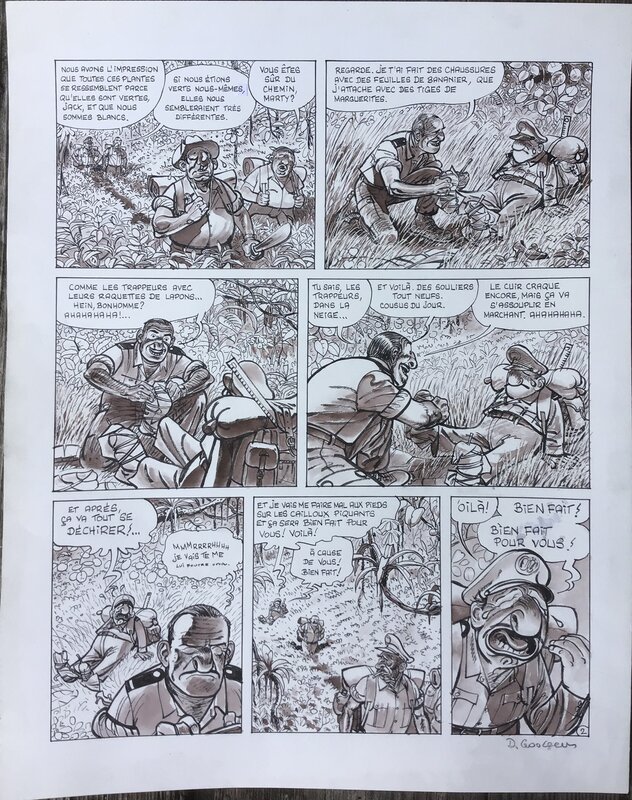 Daniel Goossens, DANS L'ENFER VERT - pl.2 - Planche originale