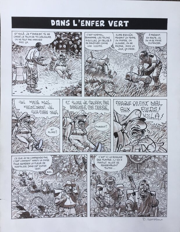 Daniel Goossens, DANS L'ENFER VERT - pl.1 - Planche originale