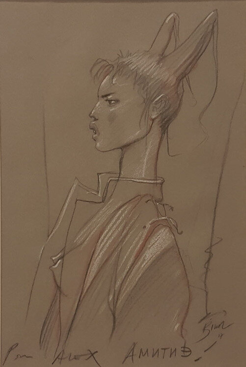 Enki Bilal, ILLUSTRATION POUR CARTE POSTALE - Original Illustration