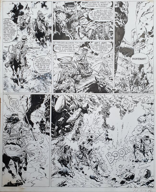 Jean Giraud, Jean-Michel Charlier, 1969 - Blueberry : La mine de l'Allemand perdu * - Planche originale