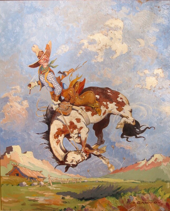 Cowboy by Edmond-François Calvo - Original art