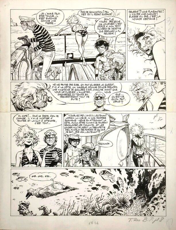 Hermann, Bernard Prince 12 - Objectif Cormoran - Planche originale