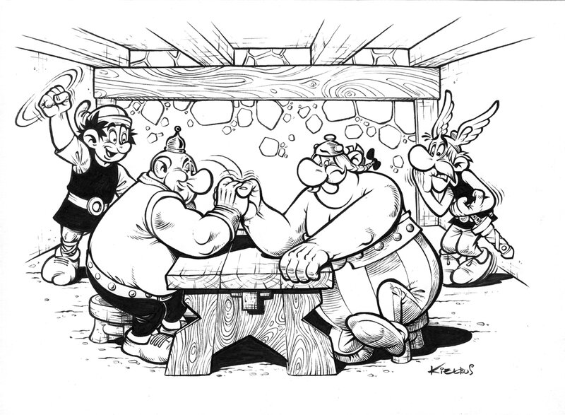 Slawomir Kiełbus, Janusz Christa, Obelix & Asterix versus Kokosh & Kajko - Illustration originale