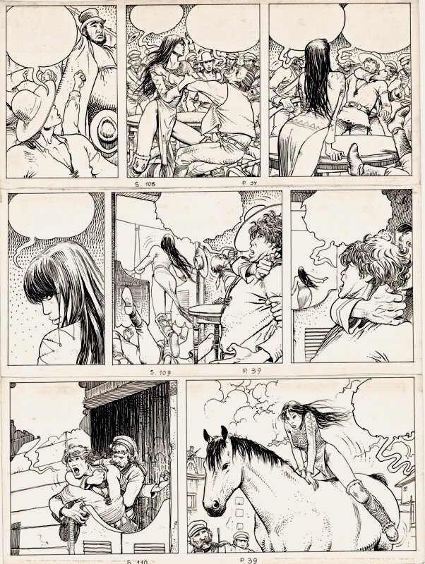 Milo Manara, Quatre Doigts / L'homme de papier planche 39 - Comic Strip