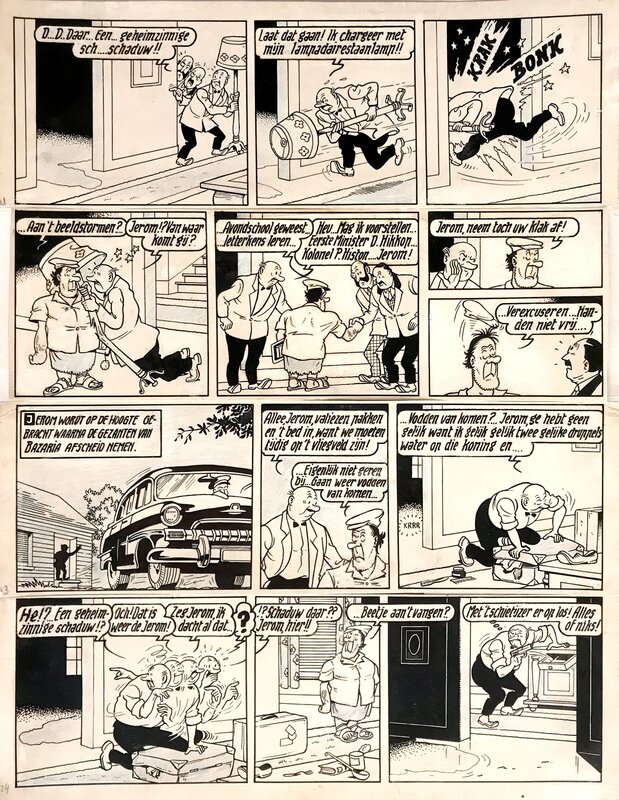 Willy Vandersteen, Bob et Bobette / Suske en Wiske V22 - De Speelgoedzaaier - Planche originale