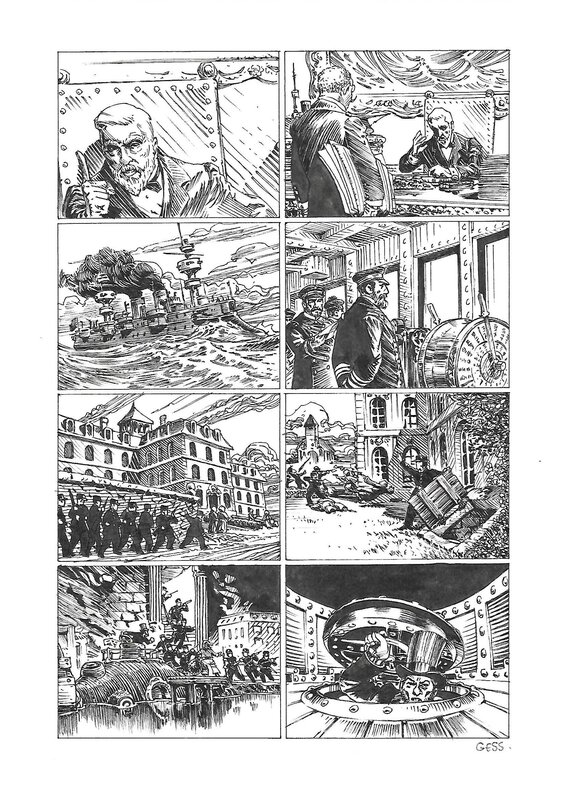 L'oeil de la nuit par Gess, Serge Lehman - Planche originale