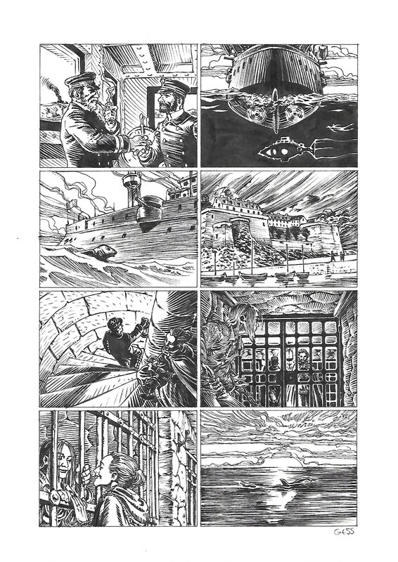 L'oeil de la nuit par Gess, Serge Lehman - Planche originale