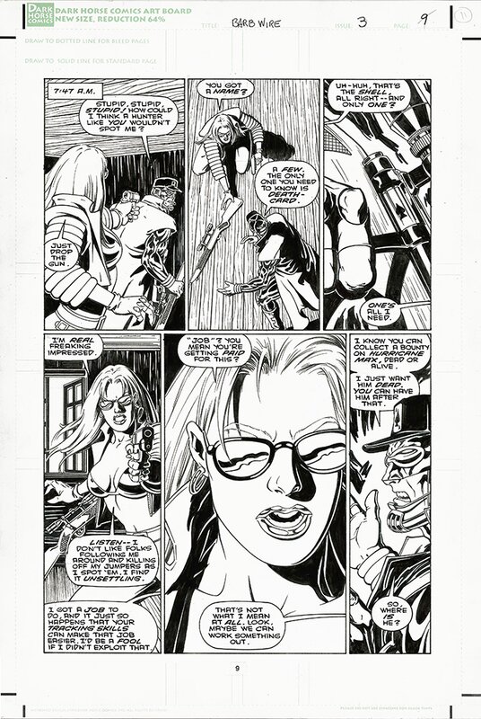 Dan Lawlis, Ian Akin, Barb Wire - Issue #3, planche 9 - Planche originale