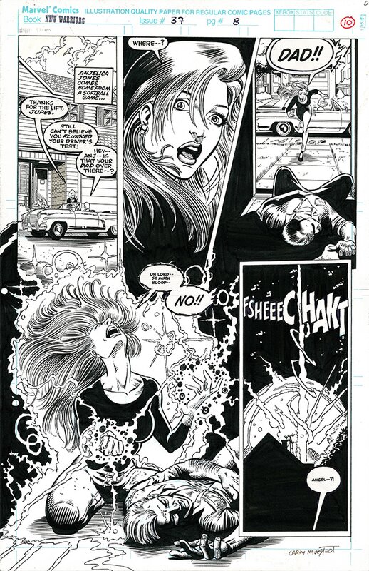 Darick Robertson, Larry Mahlstedt, New Warriors - Issue 37, planche 38 - Comic Strip