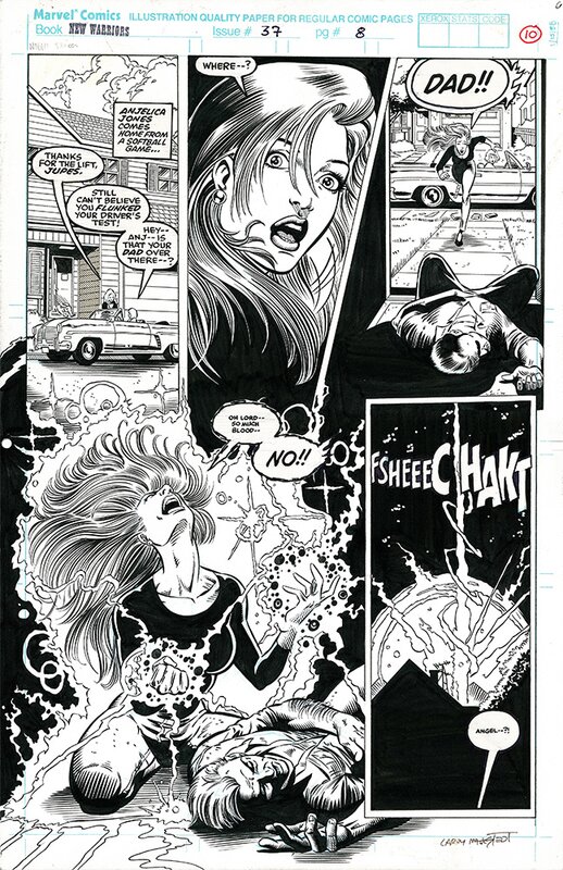 Darick Robertson, Larry Mahlstedt, New Warriors - Issue 37, planche 38 - Planche originale