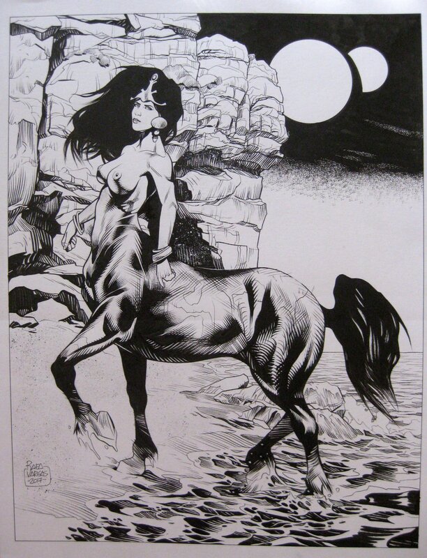 Centauresse par Rafael Vargas - Illustration originale