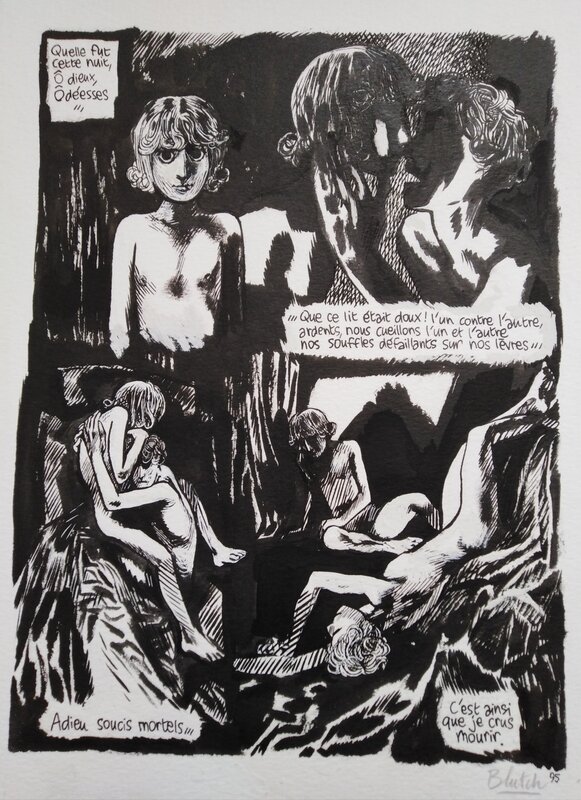 Pétrone. par Blutch - Planche originale